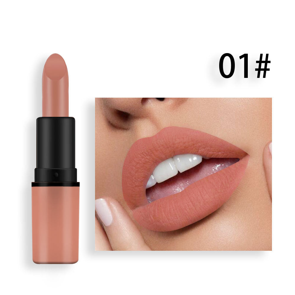 Matte Lipstick Bean Paste Plum Color Sexy Red Nude Beige Brown Red Bullet Lipstick