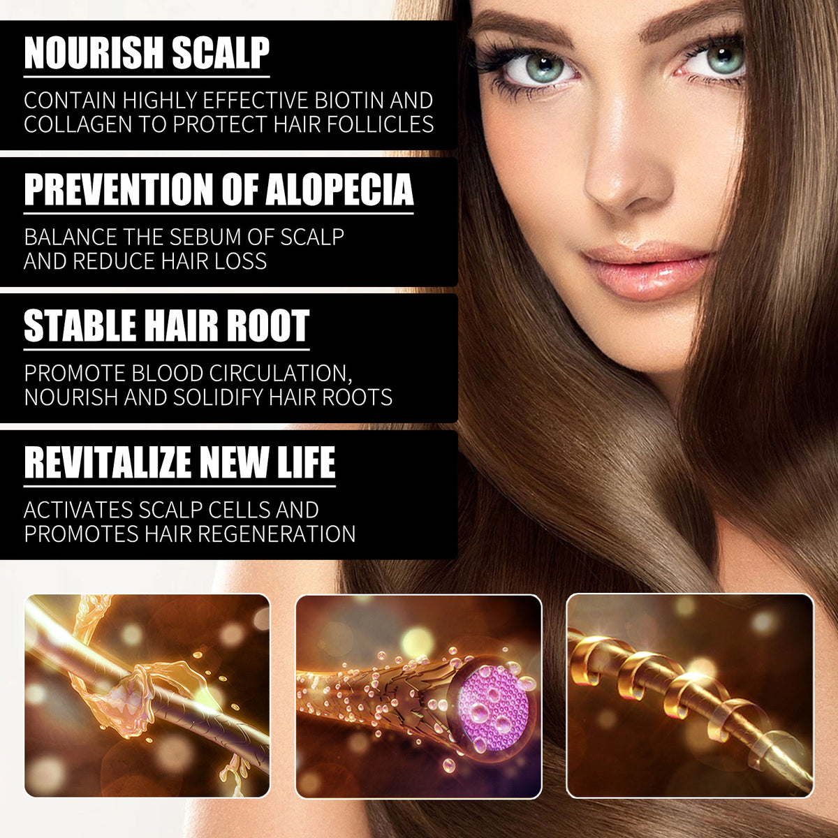 Collagen B7 Vitamin Hair Care Essential Oil Nourishes Hair