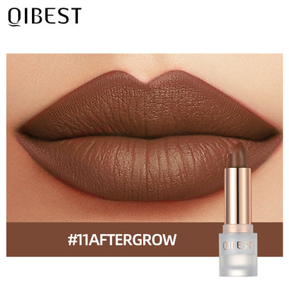 QIBEST Lipstick Velvet Matte Lipstick Not Easy To Fade Easy To Color Matte Lipstick