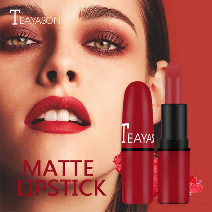 Matte Lipstick Bean Paste Plum Color Sexy Red Nude Beige Brown Red Bullet Lipstick
