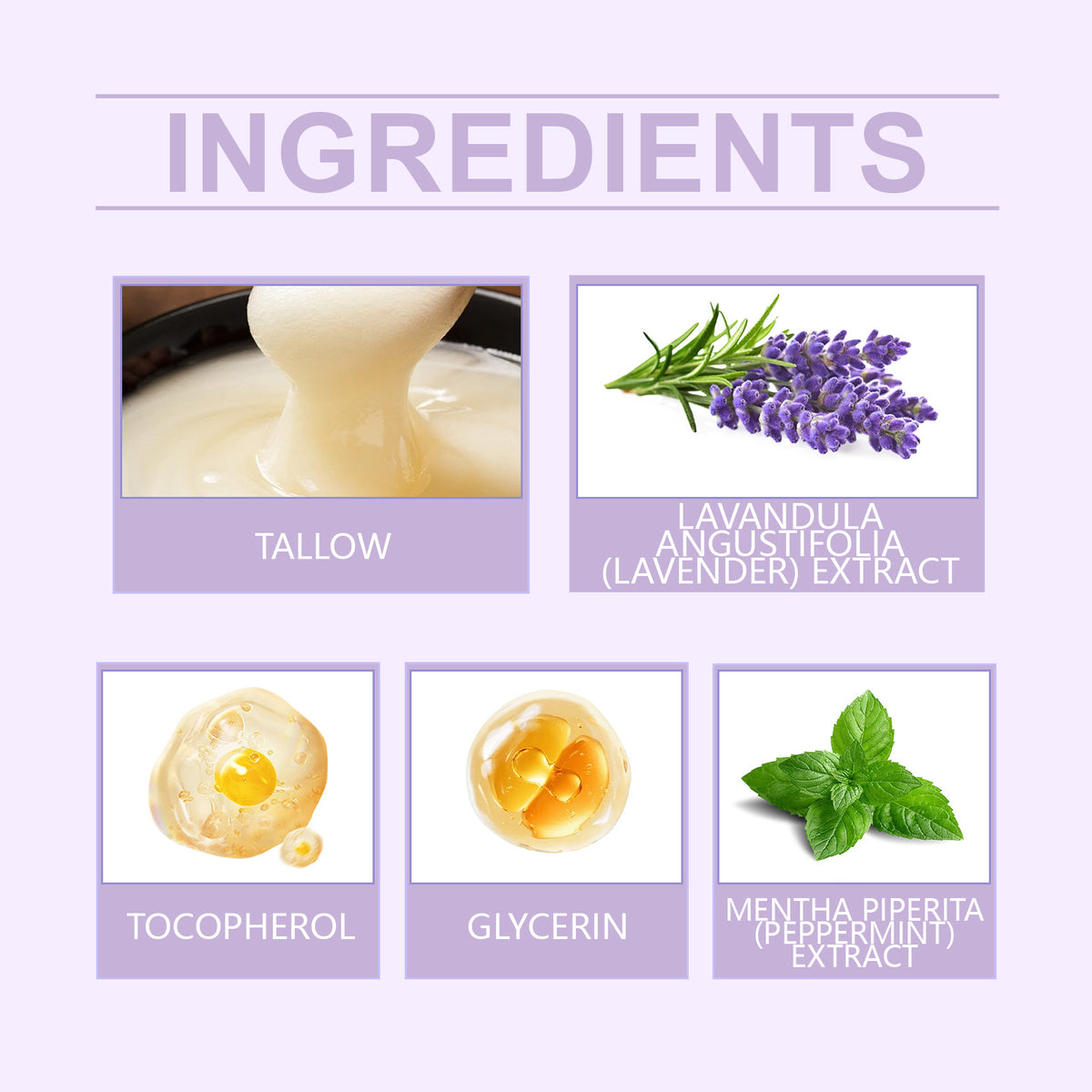 Lavender Grass Fed Tallow Moisturizer Deep Moisturizing Soft Skin Relief Dry Moisturizer