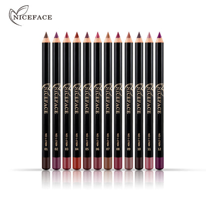 NICEFACE Nude Matte Lipstick Pencil Retouching Waterproof Lip Liner