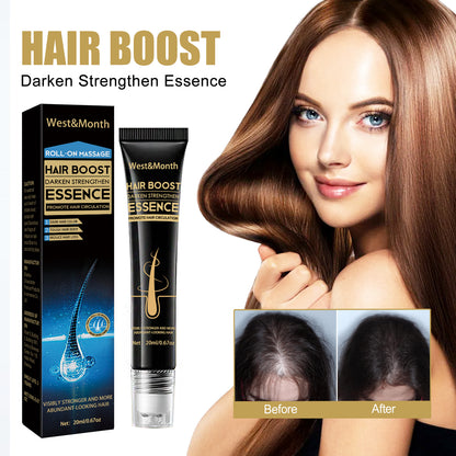 Hair Boost Darken Strengthen Essence Scalp Massage Moisturizing Hair 