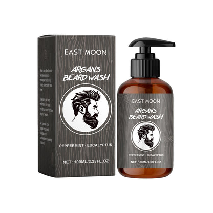 שמפו לזקן East Moon לגברים, מנקה ומעניק לחות, לריכוך השיער ולגילוח עדין ונקי