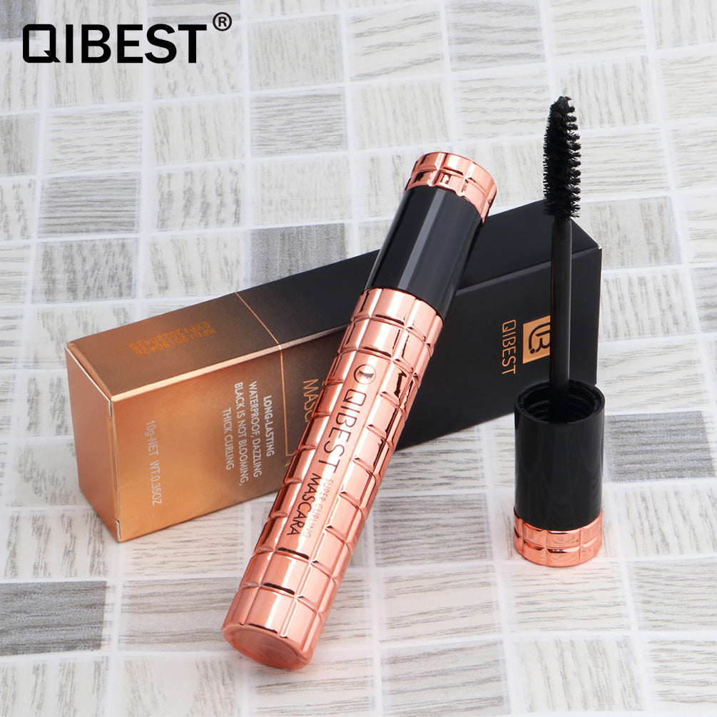 מסקרה מעגלת ומושכת QIBEST, עמידה במים וללא מריחות, מסקרה 4D למראה עיניים גדולות
