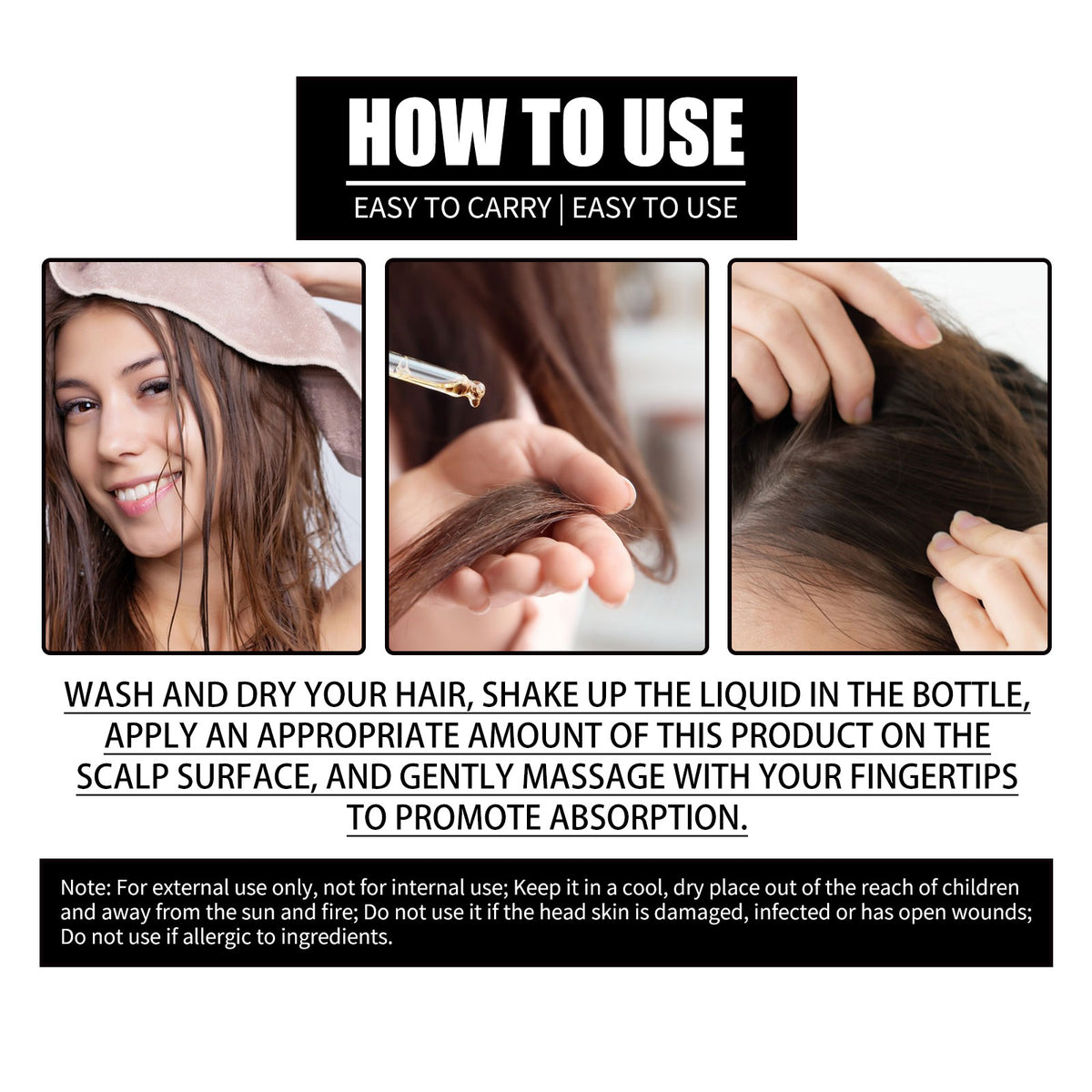 How to use Collagen B7 Vitamin Hair Care Essential Oil Nourishes Hair for best results on scalp and hair.Collagen B7 Vitamin Hair Care Essential Oil Nourishes Hair