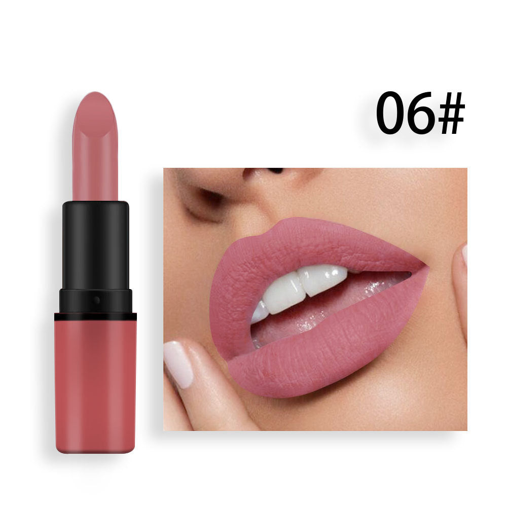 Matte Lipstick Bean Paste Plum Color Sexy Red Nude Beige Brown Red Bullet Lipstick