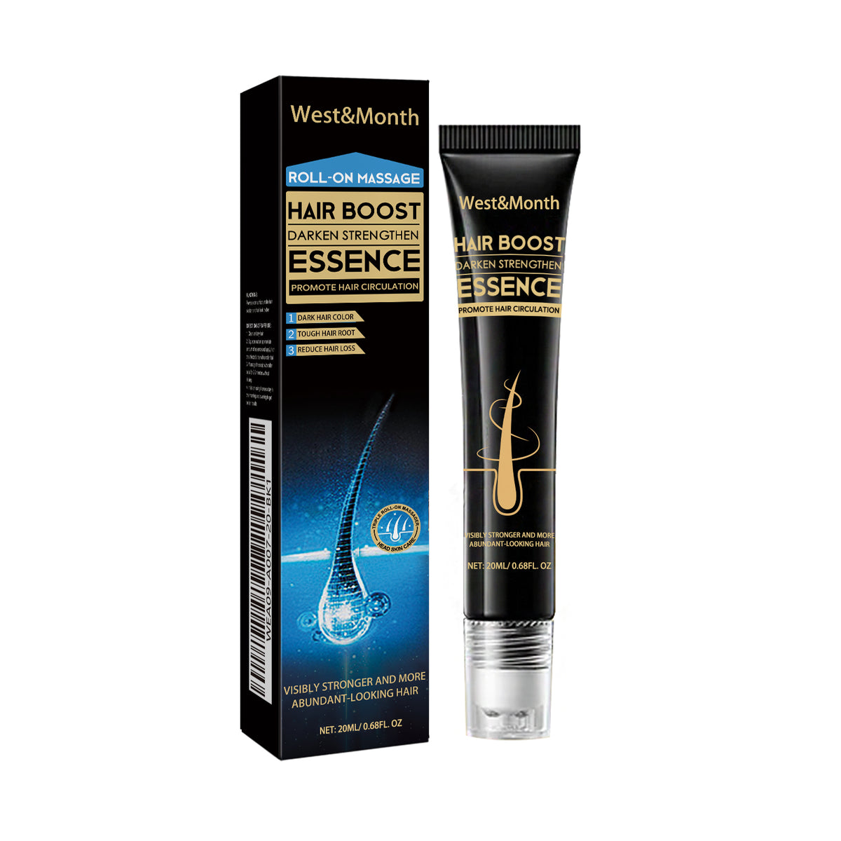 Hair Boost Darken Strengthen Essence Scalp Massage Moisturizing Hair 