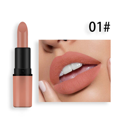 Matte Lipstick Bean Paste Plum Color Sexy Red Nude Beige Brown Red Bullet Lipstick