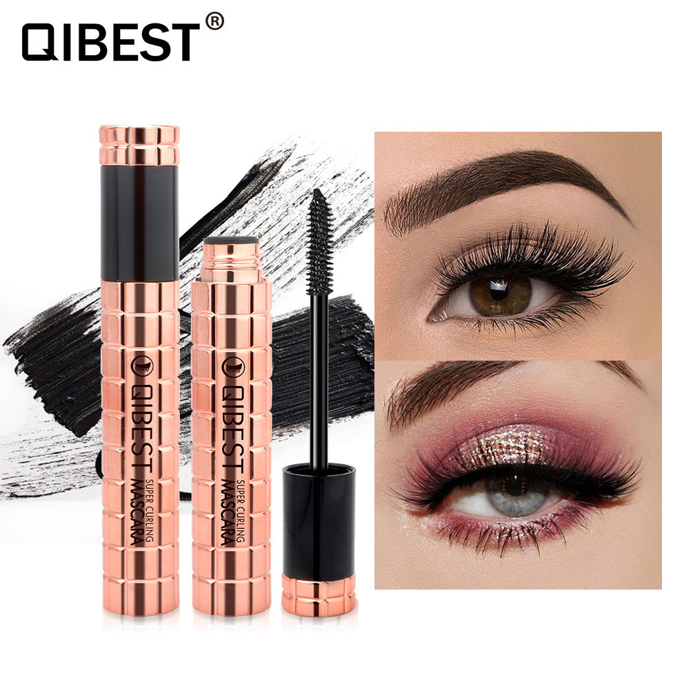 מסקרה מעגלת ומושכת QIBEST, עמידה במים וללא מריחות, מסקרה 4D למראה עיניים גדולות