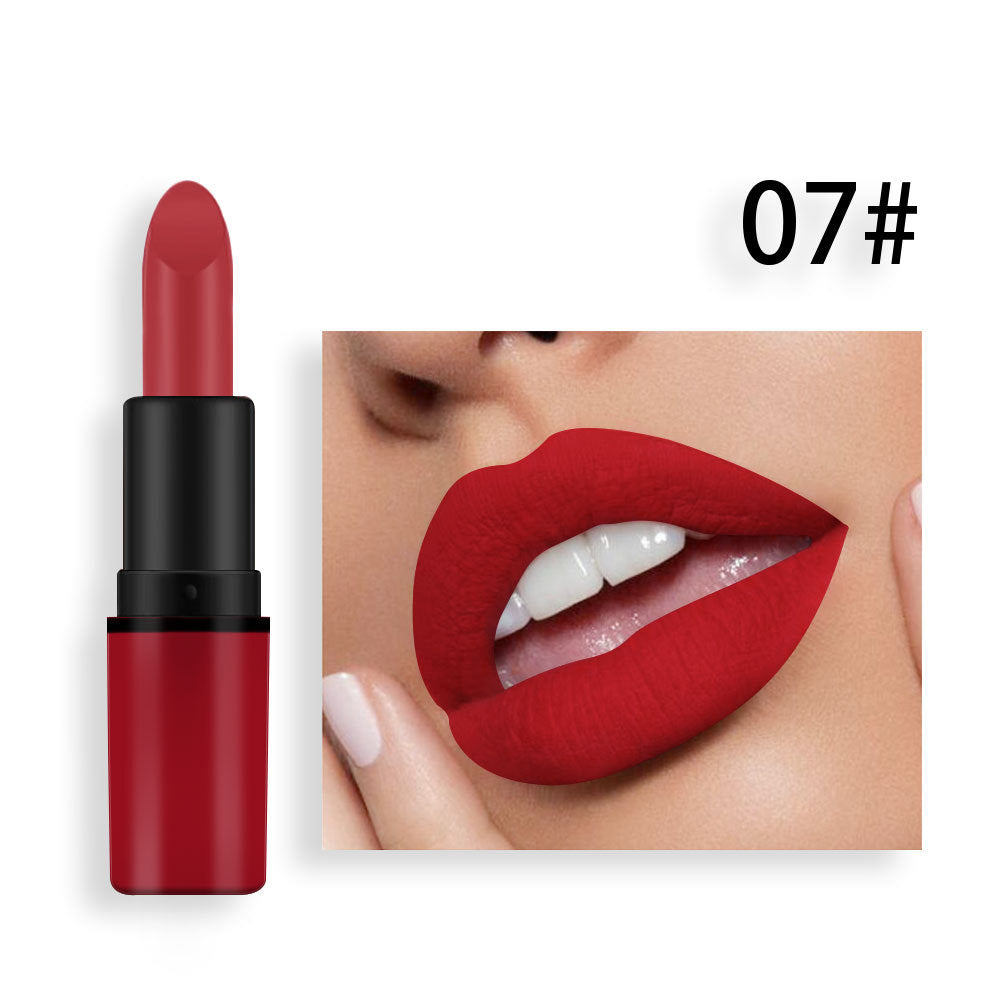 Matte Lipstick Bean Paste Plum Color Sexy Red Nude Beige Brown Red Bullet Lipstick