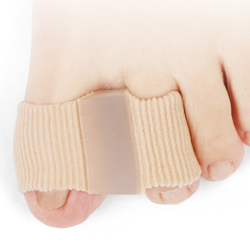 Gel fiber toe correction big toe valgus toe splitter double hole toe covering orthosis nylon
