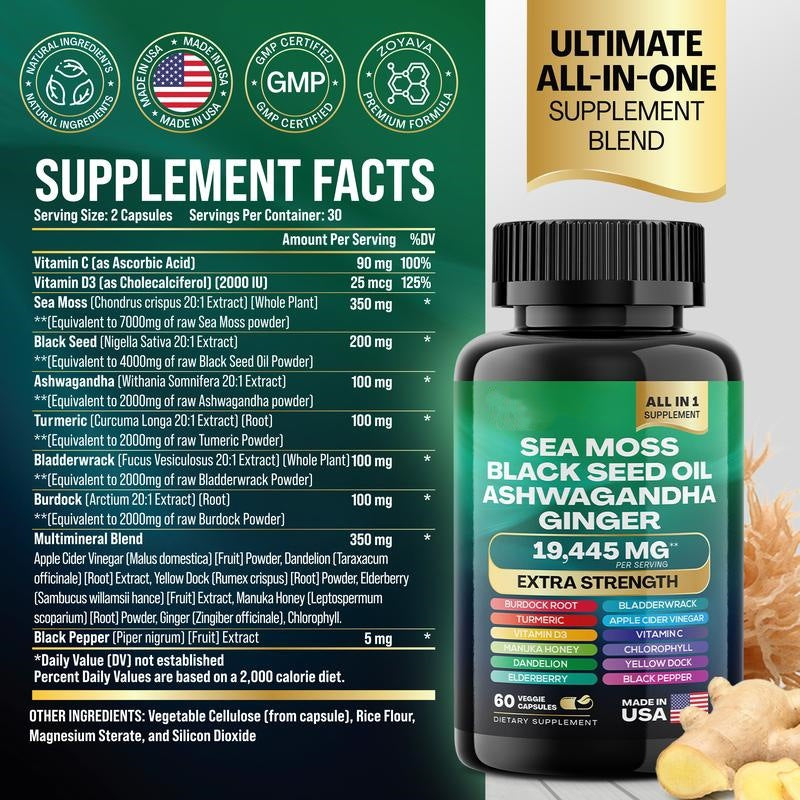 Sea Moss Shilajit Collagen Capsules