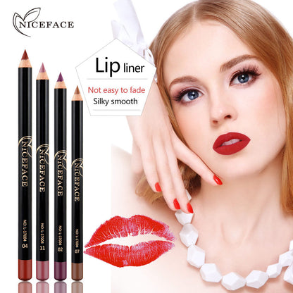 NICEFACE Nude Matte Lipstick Pencil Retouching Waterproof Lip Liner
