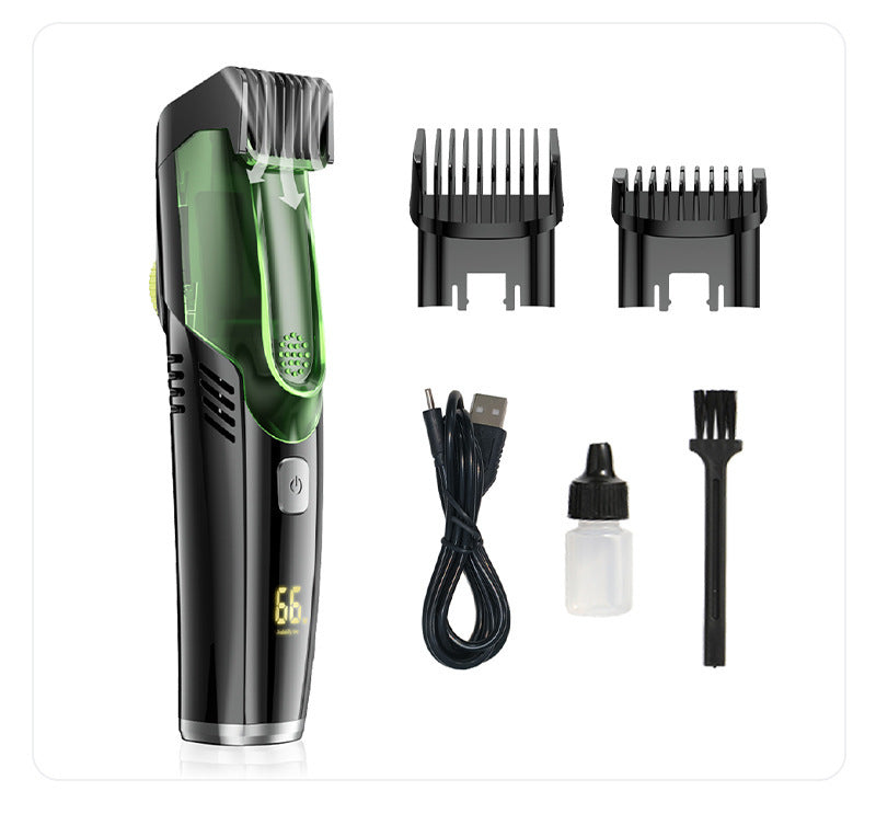 Automatic hair suction electric hair clipper with high-power anti water and electric thrusters and digital hair clippers ﻿