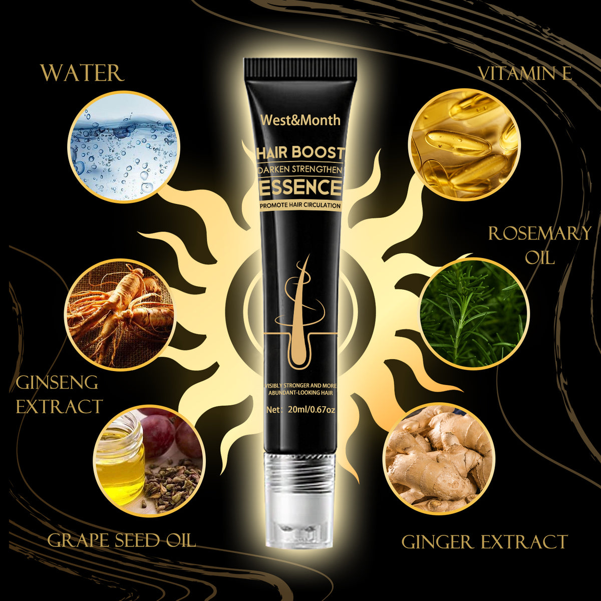 Hair Boost Darken Strengthen Essence Scalp Massage Moisturizing Hair Hair Boost Darken Strengthen Essence Scalp Massage Moisturizing Hair 