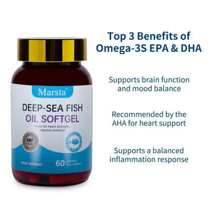 Deep sea fish oil soft capsules with high concentration