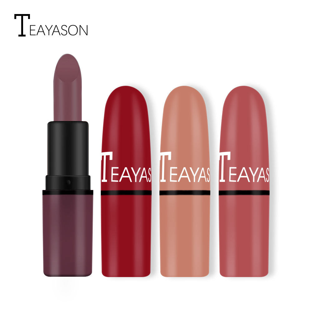 Matte Lipstick Bean Paste Plum Color Sexy Red Nude Beige Brown Red Bullet Lipstick